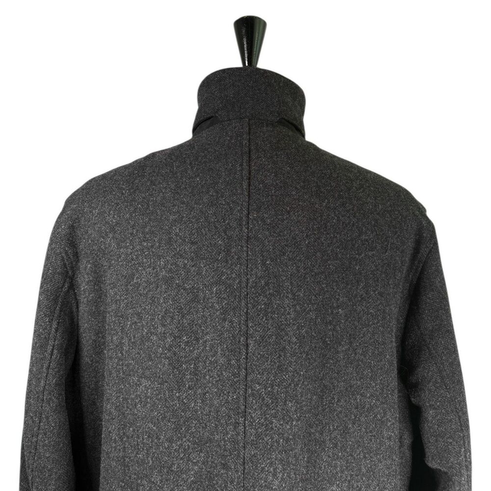 Jos. A. Bank Jacket Mens Large Gray Wool Blend Insulated Full Zip Overcoat - Picture 11 of 11